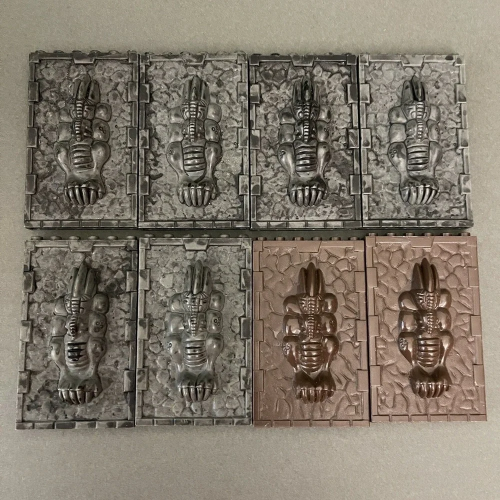 Mega Blok Bloks AS0988943 Brown Gray Replacement Add-on Parts‎ Lot of 8